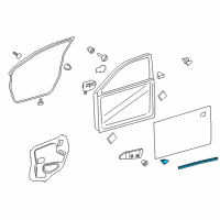 OEM 2018 Lexus ES300h WEATHERSTRIP, Front Door Diagram - 67863-33040