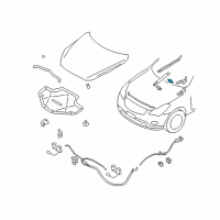 OEM 2015 Infiniti QX50 Stud-Ball, Gas Stay Diagram - 90458-JL00A