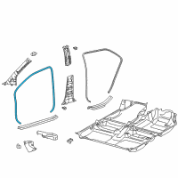 OEM 2011 Toyota Yaris Surround Weatherstrip Diagram - 62311-52170-B0