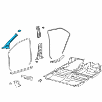 OEM 2011 Toyota Yaris Windshield Pillar Trim Diagram - 62211-52181-B0