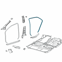 OEM Toyota Yaris Surround Weatherstrip Diagram - 62331-52060-E0