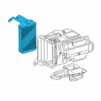 OEM 1997 Toyota Tercel Heater Core Diagram - 87107-10340