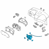 OEM Hyundai Accent Heater Control Assembly Diagram - 97250-1R161-9Y