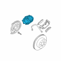 OEM 2006 GMC Sierra 1500 Caliper Asm, Rear Brake (LH) Diagram - 19133272