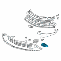 OEM 2020 Chevrolet Camaro Grille Cover Diagram - 84112288