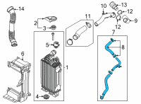 OEM Hyundai Santa Fe Hose Assembly A-RECIRCULATION Sole Diagram - 28274-2M300