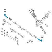 OEM 2019 Ford F-250 Super Duty Outer Tie Rod Diagram - HC3Z-3A131-C