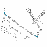 OEM 2018 Ford F-250 Super Duty Outer Tie Rod Diagram - HC3Z-3A131-C