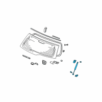 OEM 2003 Honda CR-V Stay Set, Passenger Side Glass Hatch Open Diagram - 04743-S9A-000