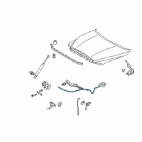 OEM Toyota Sequoia Release Cable Diagram - 53630-0C020