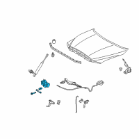 OEM 1992 Lexus LS400 Hood Lock Assembly Diagram - 53510-50010