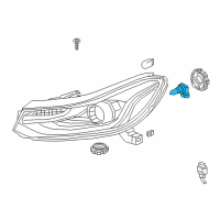 OEM 2022 Chevrolet Trax Headlamp Bulb Diagram - 84624417