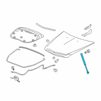 OEM 2012 Cadillac CTS Support Cylinder Diagram - 15938028