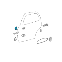 OEM 2006 Toyota Sequoia Upper Hinge Diagram - 68750-AC010