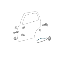 OEM Toyota Tundra Lock Cable Diagram - 69770-0C030