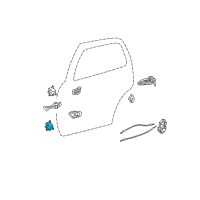 OEM Toyota Camry Lower Hinge Diagram - 68770-07010