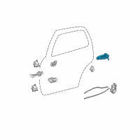 OEM 2004 Toyota Tundra Handle, Outside Diagram - 69230-34020-E0