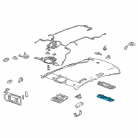 OEM 2014 Chevrolet Impala Reading Lamp Assembly Diagram - 9059833