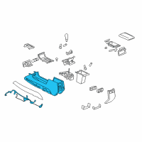 OEM 2009 Buick Lucerne Console-Front Floor *Ebony Diagram - 25804759