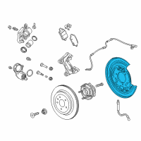 OEM 2019 Cadillac CT6 Backing Plate Diagram - 84203255