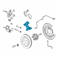 OEM Cadillac Caliper Support Diagram - 84273805