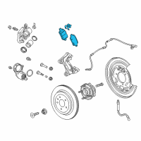 OEM 2016 Cadillac CT6 Rear Pads Diagram - 23341200