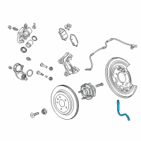 OEM 2016 Cadillac CT6 Brake Hose Diagram - 84059654