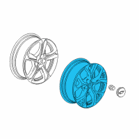 OEM Chevrolet Volt Wheel, Alloy Diagram - 84451764