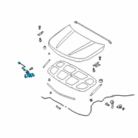 OEM 2021 Kia Telluride Hood Latch Assembly Diagram - 81130S9000