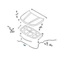 OEM 2022 Kia Seltos Bracket-Hood Release Diagram - 64158J9000