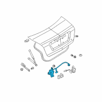 OEM Mercury Lock Assembly Diagram - AE5Z-5443200-A