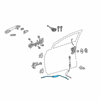 OEM 2017 Lexus RX450h Cable Assembly, Front Door Diagram - 69710-0E070