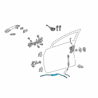 OEM 2019 Lexus RX450h Cable Assembly, Front Door Diagram - 69710-0E070