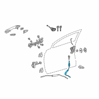 OEM 2017 Lexus RX450h Cable Assembly, Front Door Diagram - 69750-0E070