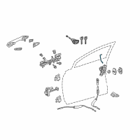 OEM 2019 Lexus RX450h Rod, Front Door Lock Open Diagram - 69311-0E070