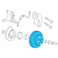 OEM 1986 Oldsmobile Cutlass Salon Front Brake Rotor Assembly Diagram - 18060242