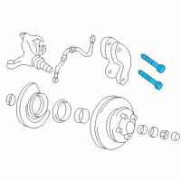 OEM 2000 GMC Sonoma Bolt, Front Brake Caliper Diagram - 18022602