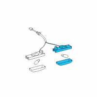 OEM Lexus Lens & Cover, License Plate Lamp, RH Diagram - 81271-02051