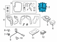 OEM 2021 BMW 840i CONTROL PANEL CENTER CONSOLE Diagram - 61-31-5-A32-AF4