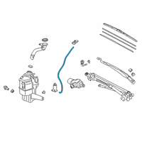 OEM 2016 Toyota Highlander Washer Hose Diagram - 90068-45008