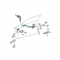 OEM Toyota Lock Cable Diagram - 69710-AA030