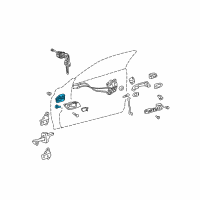 OEM 2006 Toyota Solara Handle, Inside Diagram - 69205-AA040-A0