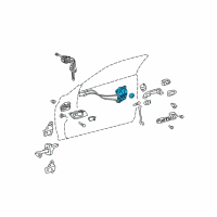 OEM Lexus RX330 Front Door Lock Assembly, Right Diagram - 69030-0E010