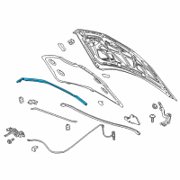 OEM Cadillac ELR Front Weatherstrip Diagram - 22876042