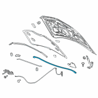 OEM 2016 Cadillac ELR Rear Weatherstrip Diagram - 22876043