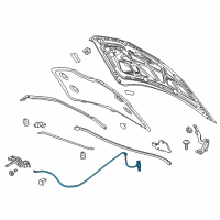 OEM 2016 Cadillac ELR Release Cable Diagram - 23229659