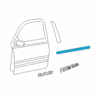 OEM Dodge Ram 2500 WEATHERSTRIP-Front Door Belt Outer Diagram - 55369293AF