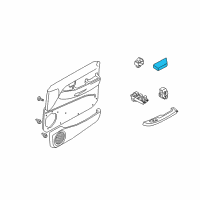 OEM Infiniti QX4 Front Door Armrest, Right Diagram - 80940-2W101