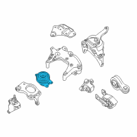 OEM 2015 Nissan Altima Engine Mounting Insulator Assembly, Front Left Diagram - 11220-3TA0B