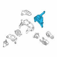 OEM 2015 Nissan Altima Engine Mounting Insulator , Right Diagram - 11210-3TA1D